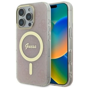 Guess GUHMP16LH4STP iPhone 16 Pro6.3 różowy/pink hardcase IML 4G MagSafe