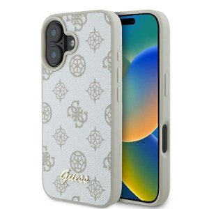 Guess GUHMP16SPGPYSH iPhone 166.1 biały/white hardcase Peony Script Logo MagSafe