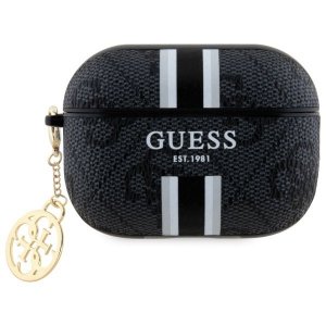Guess GUAP2P4RPSK AirPods Pro 2          (2022/2023) cover czarny/black 4G Printed Stripes Charm