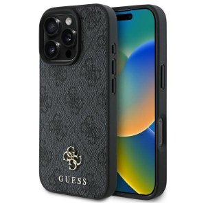 Guess GUHMP16LP4SM4MK iPhone 16 Pro 6.3 czarny/black hardcase 4G Small Classic MagSafe