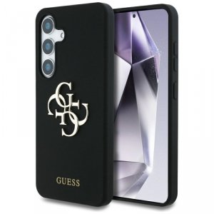 Etui Guess Silicone Big 4G Logo Bottom   Script Samsung Galaxy S25 czarny