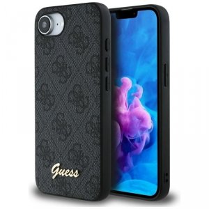 Etui Guess 4G Script Logo MagSafe do     iPhone 16e czarny