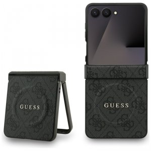 Etui Guess 4G Classic MagSafe do Samsung Galaxy Z Flip7 czarny