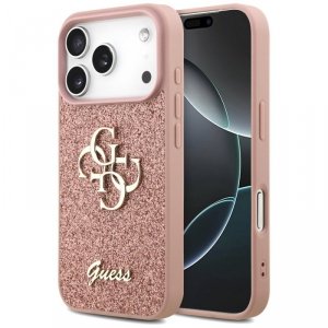 Etui Guess Fixed Glitter Big 4G do       iPhone 17 Pro różowy