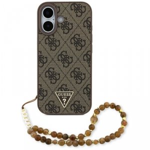 Etui Guess 4G Strap Triangle Logo        MagSafe do iPhone 17 brązowy