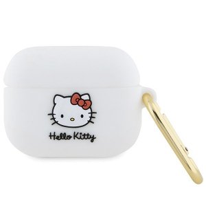 Hello Kitty HKAP3DKHSH Airpods Pro cover biały/white Silicone 3D Kitty Head