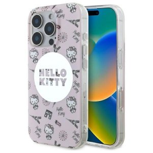 Hello Kitty HKHMP16LHAOPP iPhone 16 Pro6,3 różowy/pink hardcase IML All Over Paris Magsafe