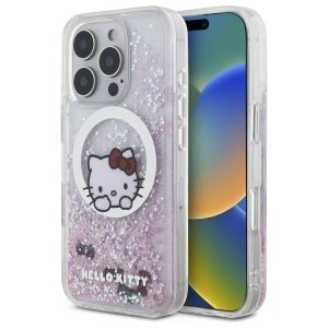 Hello Kitty HKHMP16XLSWKH iPhone 16 Pro  Max 6.9 biały/white hardcase Liquid Glitter Sweet Kitty Bows MagSafe