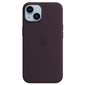 Etui Apple MPT03ZM/A iPhone 14 6,1 MagSafe czarny bez/elderberry Silicone Case
