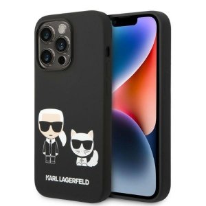Karl Lagerfeld KLHMP14LSSKCK iPhone 14Pro 6,1 hardcase czarny/black Liquid Silicone Karl & Choupette Magsafe