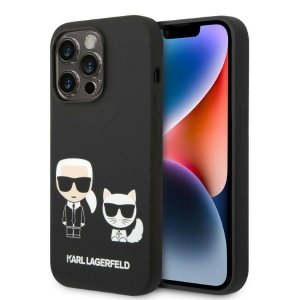 Karl Lagerfeld KLHMP14LSSKCK iPhone 14 Pro 6,1 hardcase czarny/black Liquid Silicone Karl & Choupette Magsafe