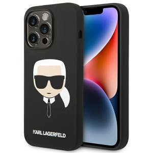 Karl Lagerfeld KLHCP14XSLKHBK iPhone 14 Pro Max 6,7 hardcase czarny/black Silicone Karl`s Head