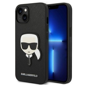 Karl Lagerfeld KLHCP14MSAPKHK iPhone 14 Plus / 15 Plus 6,7 czarny/black hardcase Saffiano Karl`s Head Patch