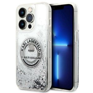 Karl Lagerfeld KLHCP14LLCRSGRS iPhone 14 Pro 6,1 srebrny/silver hardcase Liquid Glitter RSG