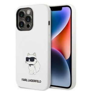 Karl Lagerfeld KLHCP14XSNCHBCH iPhone 14 Pro Max 6,7 hardcase biały/white Silicone Choupette