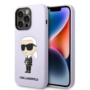 Karl Lagerfeld KLHCP14LSNIKBCU iPhone 14 Pro 6,1 hardcase purpurowy/purple Silicone Ikonik