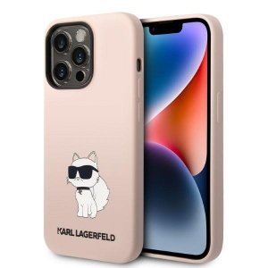 Karl Lagerfeld KLHCP14LSNCHBCP iPhone 14 Pro 6,1 hardcase różowy/pink Silicone Choupette