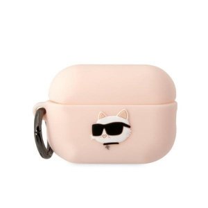 Karl Lagerfeld KLAP2RUNCHP AirPods Pro 2 (2022/2023) cover różowy/pink Silicone Choupette Head 3D