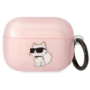 Karl Lagerfeld KLAPHNCHTCP Airpods Pro cover różowy/pink Ikonik Choupette