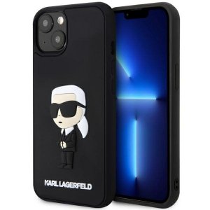 Karl Lagerfeld KLHCP14M3DRKINK iPhone 14 Plus / 15 Plus 6.7 czarny/black hardcase Rubber Ikonik 3D
