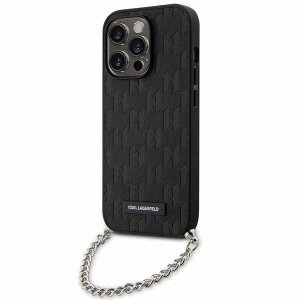 Karl Lagerfeld KLHCP14LSACKLHPK iPhone 14 Pro 6.1 czarny/black hardcase Saffiano Monogram Chain