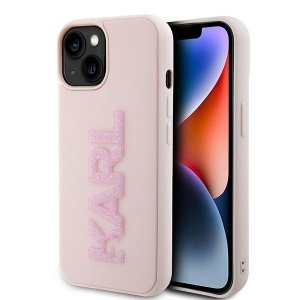 Karl Lagerfeld KLHCP15M3DMBKCP iPhone 15 Plus / 14 Plus 6.7 różowy/pink hardcase 3D Rubber Glitter Logo