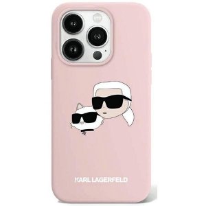 Karl Lagerfeld KLHMP15SSKCHPPLP iPhone 15 / 14 / 13 6.1 różowy/pink hardcase Silicone Karl & Choupette MagSafe