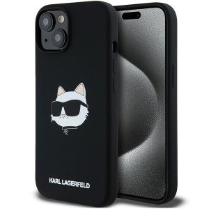Karl Lagerfeld KLHMP15MSCHPPLK iPhone 15 Plus / 14 Plus 6.7 czarny/black hardcase Silicone Choupette Head MagSafe
