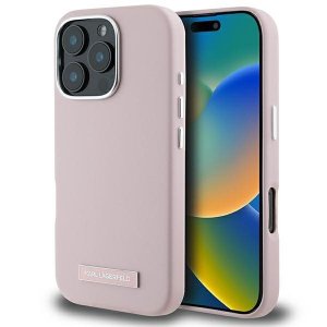 Karl Lagerfeld KLHMP16XPGMSRPP iPhone16 Pro Max 6.9 różowy/pink hardcase FW Metal Plate MagSafe