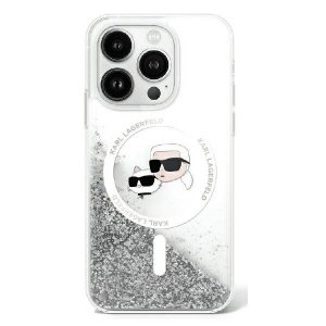 Karl Lagerfeld KLHMP16MLGKCSGH iPhone16 Plus 6.7 hardcase transparent Liquid Glitter Karl&Choupette Head Magsafe