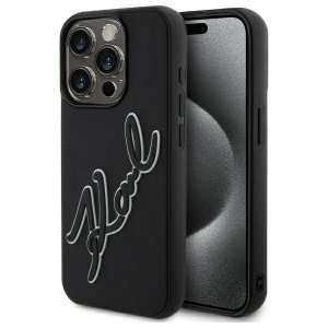 Karl Lagerfeld KLHCP15L3DRKSDLK iPhone   15 Pro 6.1 czarny/black hardcase 3D Rubber Signature