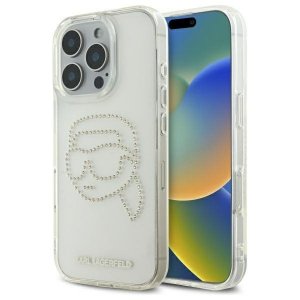 Karl Lagerfeld KLHCP16XHKHDCELT iPhone   16 Pro Max 6.9 przezroczysty/transparent hardcase IML Rhinestones Karl Head