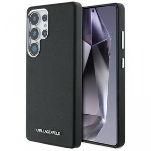 Etui Karl Lagerfeld Saffiano Full        Wrapped Elongated Metal Logo MagSafe do Samsung Galaxy S25 Ultra czarny