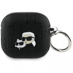 Etui Karl Lagerfeld Monogram Karl &      Choupette Head do AirPods 4 czarny