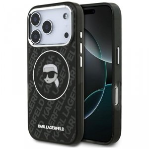 Etui Karl Lagerfeld IML Karl Head Logo MagSafe do iPhone 17 Pro Max czarny 