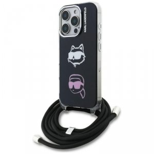 Etui Karl Lagerfeld IML Crossbody        Karl&Choupette Head do iPhone 16 Pro Max czarny