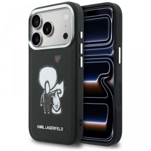 Etui Karl Lagerfeld Karl & Choupette     Back Logo MagSafe do iPhone 17 Pro czarny