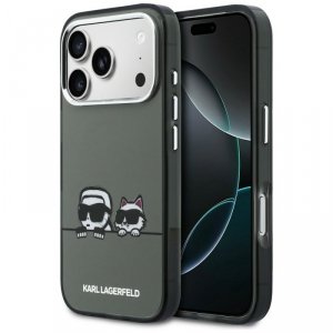 Etui Karl Lagerfeld IML Karl & Choupette Peekaboo Logo MagSafe do iPhone 17 Pro czarny