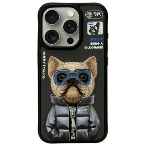 Nimmy etui iPhone 15 Pro 6.1            czarny/black Cool&Cute 2.0 Dog