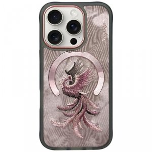 Etui Nimmy Magnetic Fantasy Animal       MagSafe do iPhone 16 Pro różowo złoty
