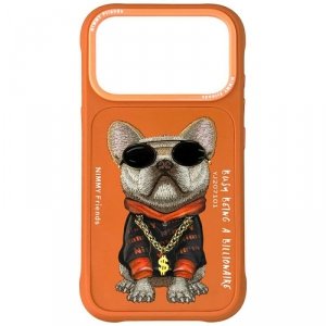 Etui Nimmy Glasses Cool Dog do iPhone 17 Pro Max pomarańczowy
