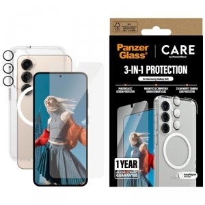Zestaw ochronny CARE by PanzerGlass      Flagship 3w1 Etui+Szkło+Lens do Samsung Galaxy S25