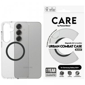 Etui CARE by PanzerGlass Flagship Urban  Combat Black QI do Samsung Galaxy S25+ przezroczysty