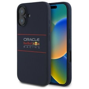 Red Bull RBHMP16S24SIHSRV iPhone 16 6.1 hardcase granatowy/navy Silicone Horizontal Logo MagSafe