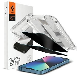 Spigen Glas.TR iPhone 16e/14/13/13 Pro   6,1 PRIVACY 2-Pack EZ FIT AGL03388 szkło hartowane