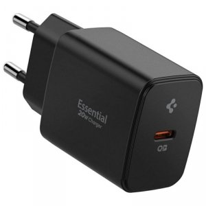 Ładowarka sieciowa Spigen Essential      EE201EU 20W USB-C czarny