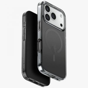 Etui UNIQ Clario do iPhone 17 Pro – Przezroczyste Przydymione – MagClick MagSafe – Czarne