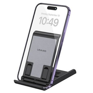 USAMS Składany stojak biurkowy natelefon/tablet czarny/black ZJ073ZJ01 (US-ZJ073)