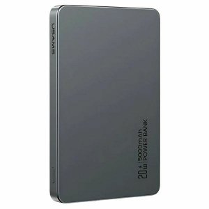 USAMS Powerbank indukcyjny 5000mAh 20W   PD Fast Charge szary/tarnish CY Series 5KCD23101 (US-CD231)
