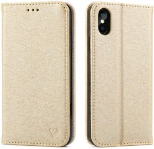 KVAGO ELEGANCKIE ETUI FUTERAŁ - iPhone X/XS (gold)